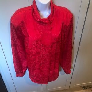VTG Red Hot Blouse SZ 16